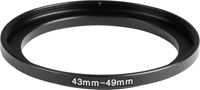 JOYTOLIN 43-49mm Metal Step-Up Ring Adapter Compatible with Mirrorless Cameras DSLR Lens, UV CPL ND Filter Thread Converter, Black - Image 2